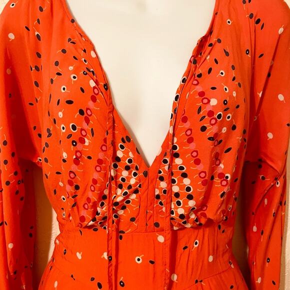 Free People Coryn Mini Dress - Red long sleeve - Picture 8 of 11